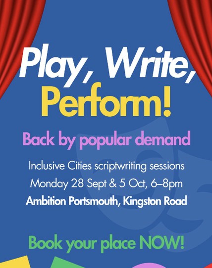 Play, Write, Perform post for Portsmouth Creates by Delivered Social