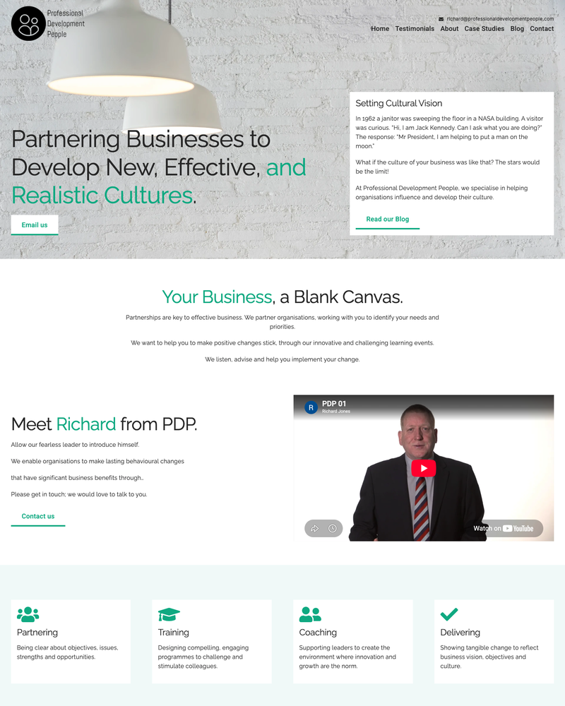 Professional Development People Website Homepage