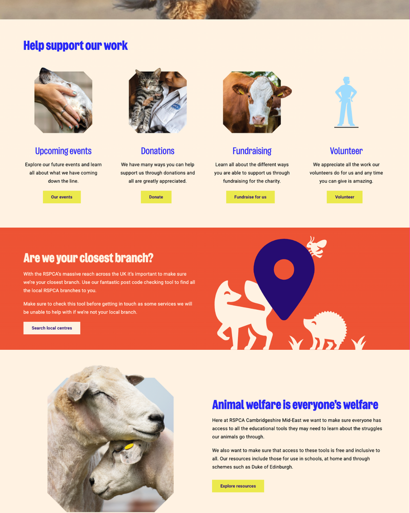 RSPCA Cambridgeshire Mid-East Website Sections RSPCA Cambridgeshire Mid-East Website Sections