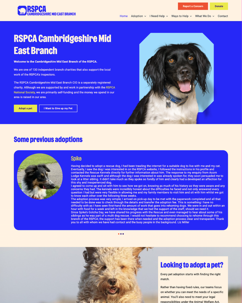 RSPCA Cambridgeshire Mid-East Website Homepage RSPCA Cambridgeshire Mid-East Website Homepage