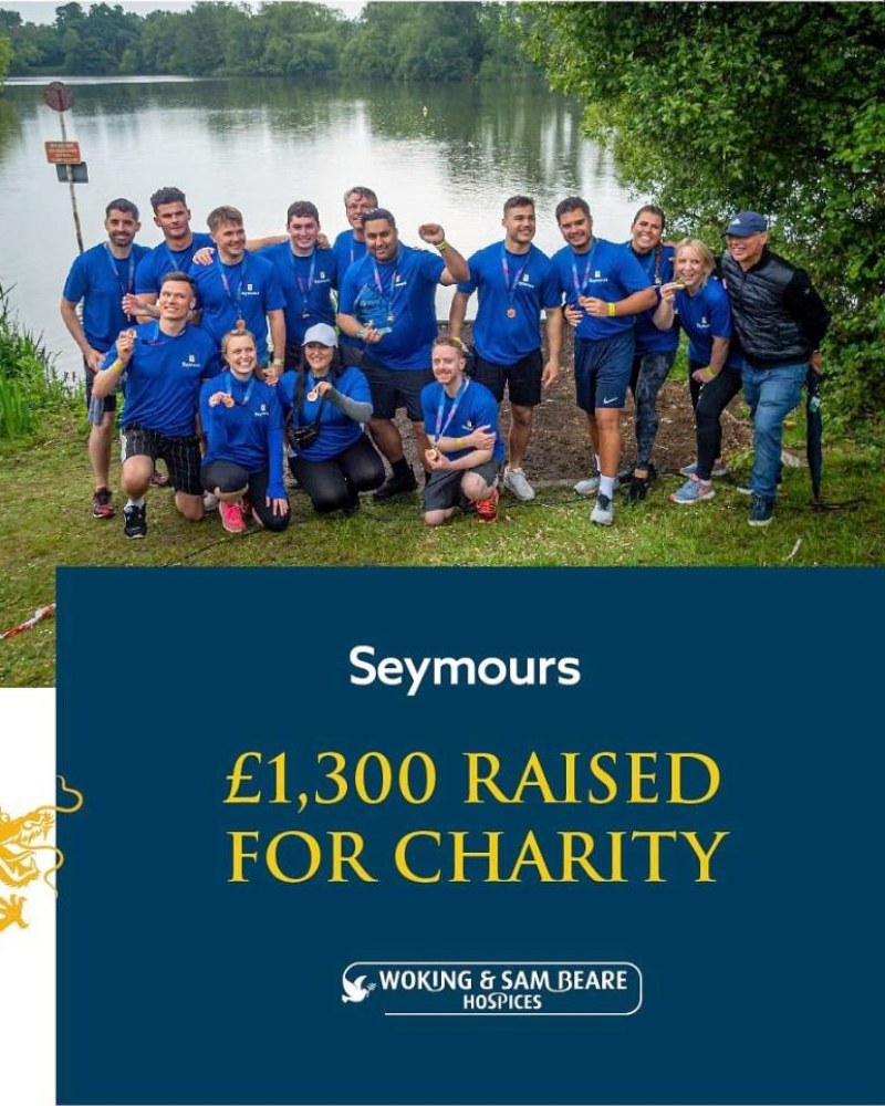 Charity dragon boat post for Seymours Estate Agents by Delivered Social