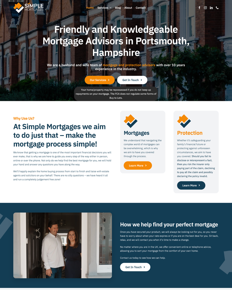 Simple Mortgages Website Homepage Simple Mortgages Website Homepage