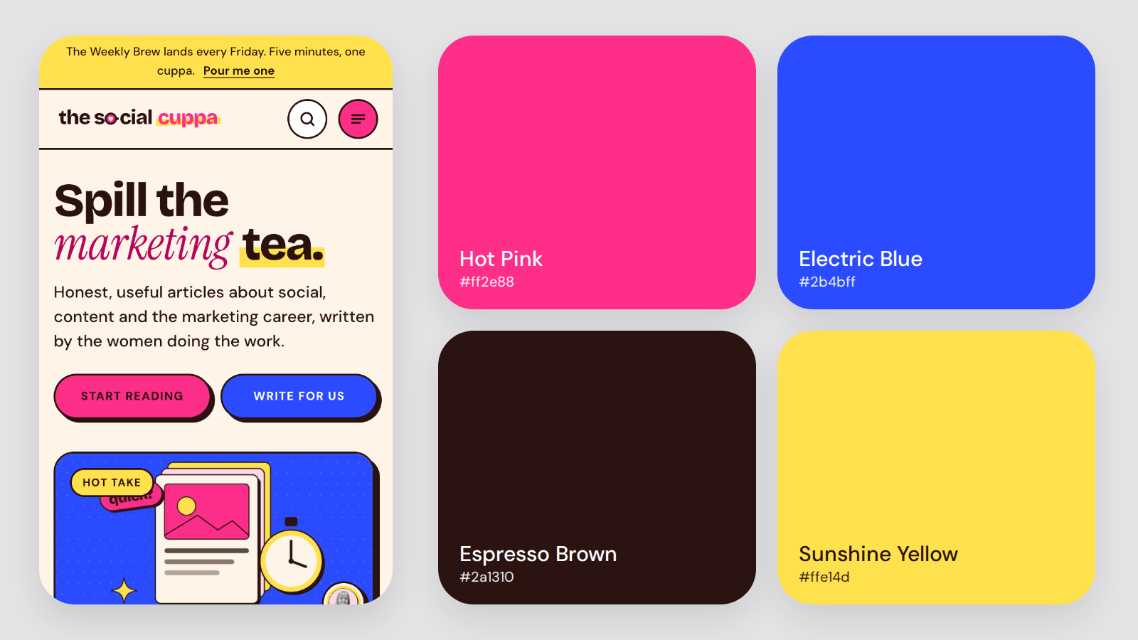 The Social Cuppa Colours