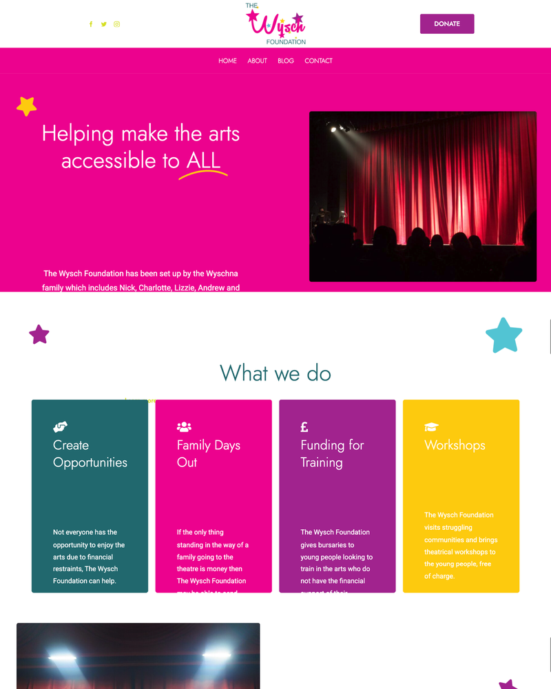 The Wysch Foundation Website Homepage The Wysch Foundation Website Homepage