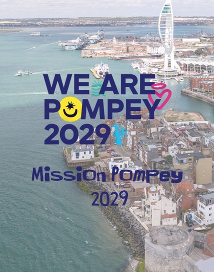 Mission Pompey post for WeArePompey2029 by Delivered Social