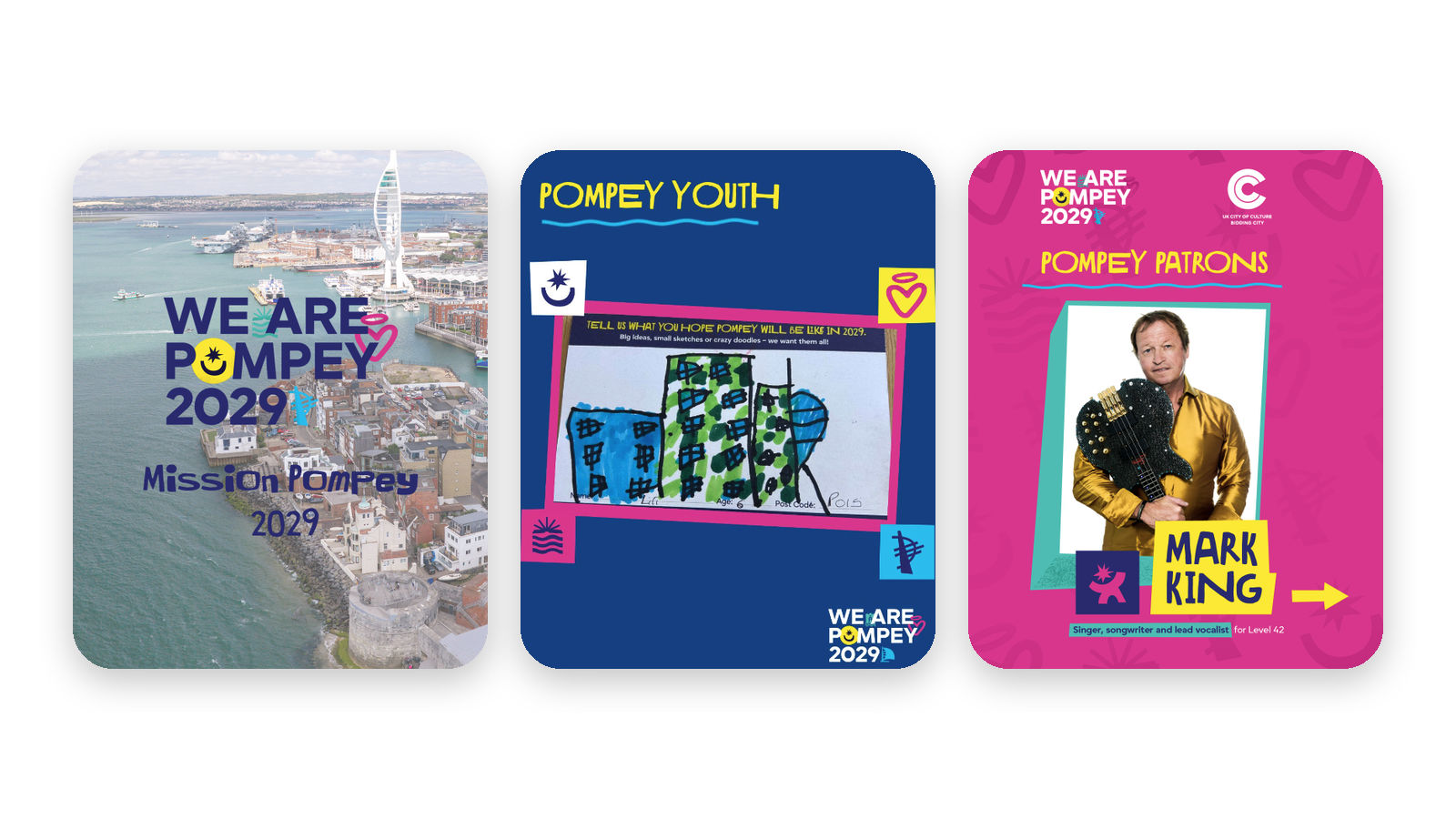 WeArePompey2029 Social Media Case Study WeArePompey2029 Instagram posts created by Delivered Social