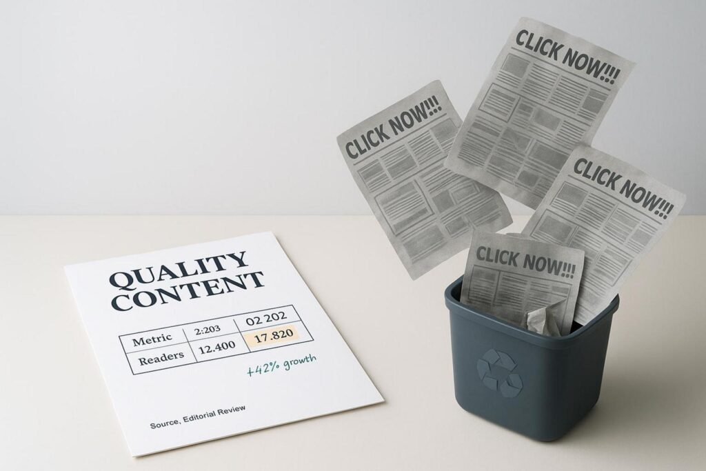 AI content quality and search rankings