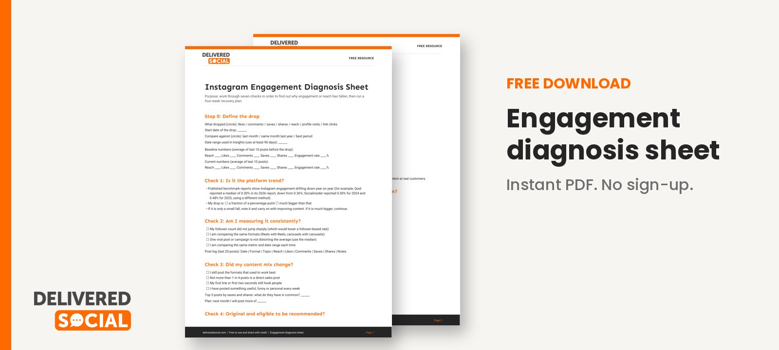 instagram engagement drop free download preview