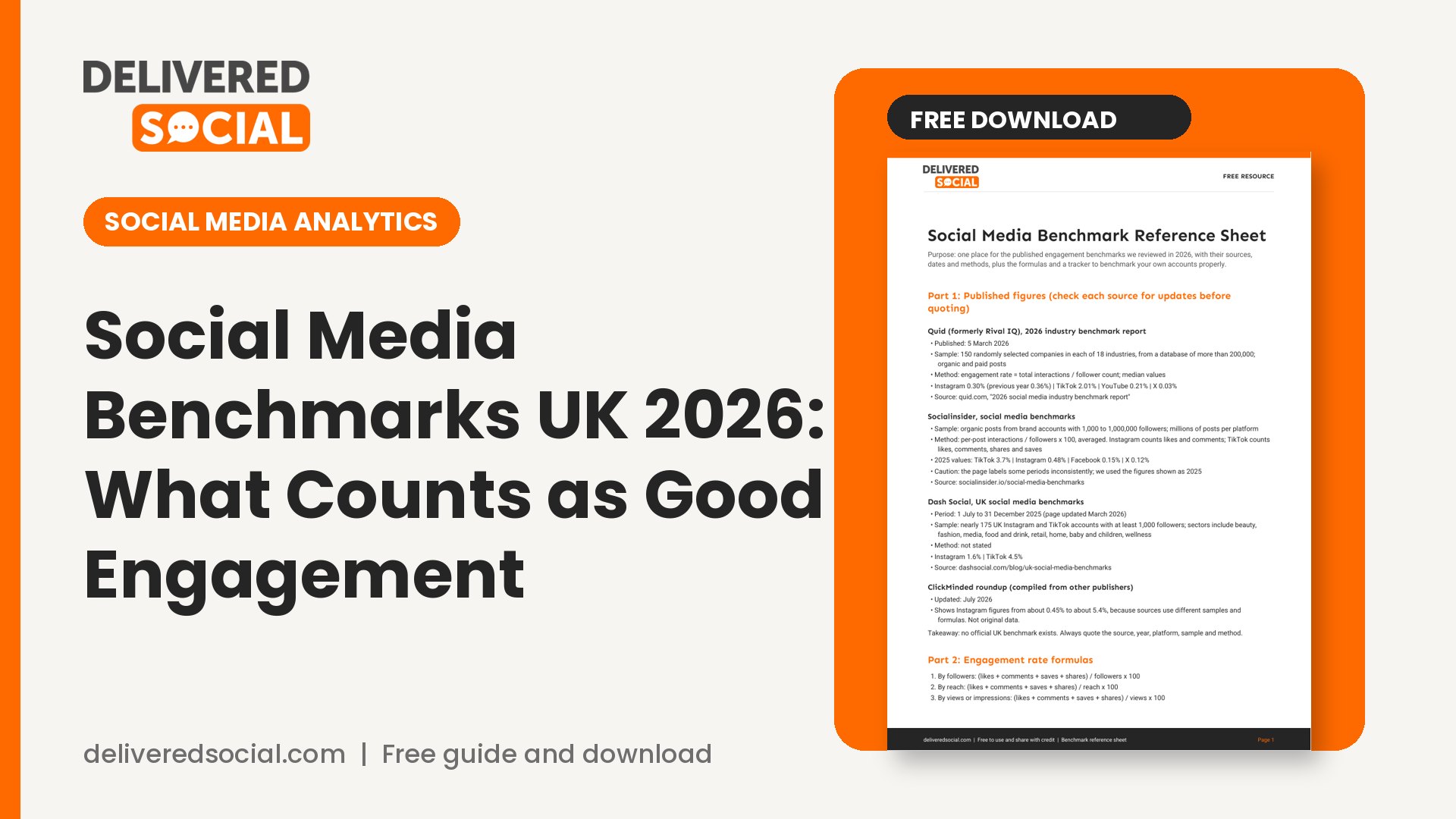 social media benchmarks uk